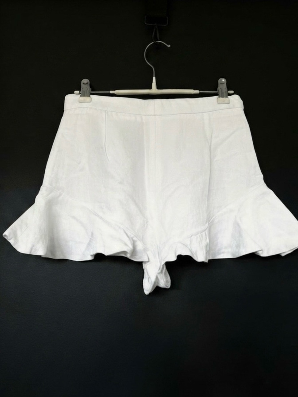 Sandro White Ruffle-Hem Shorts - Picture 2 of 8